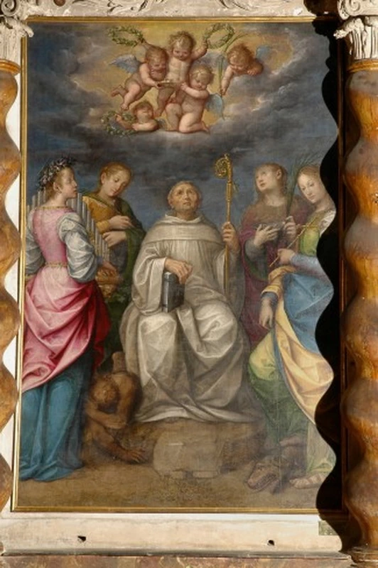  43-Orsola Caccia-San Bernardo con Santa Cecilia, Santa Barbara, Santa Lucia e Santa Margherita d'Antiochia -Dan Salvatore Monferrato, Alessandria 